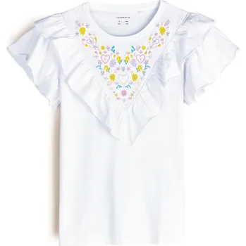 Dívčí oblečení GATE Bavlněné triko s výšivkou 3Y 425-0207/10