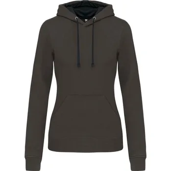 pracovní mikina Kariban Mikina Kariban K465 s kontrastní kapucí, dámská COT20K46526100-dark grey/b XS Šedá tmavá/černá