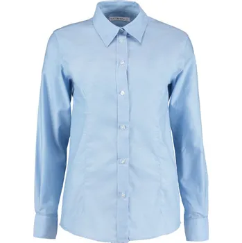 Kustom Kit Košile KK 361 Oxford, dlouhý rukáv, dámská COT43361X0372l-light blue Modrá světlá 7XL