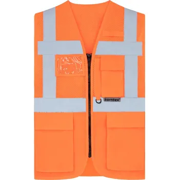 pracovní vesta Korntex Vesta KXEXQ – Athens Hi-Vis, multifunkční COT76XEXQzv915-hi vis oran 5XL Oranžová fluorescent
