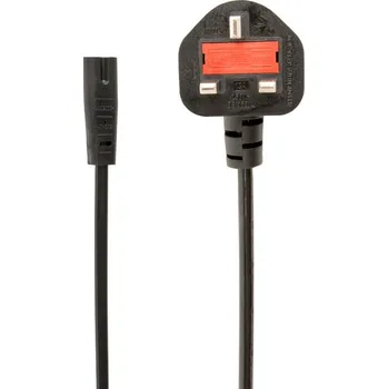 Elektrická zásuvka GEMBIRD Kabel 3x0,75mm2 BS 1363 (G) vidlice,IEC C7 zásuvka PVC 1,8m