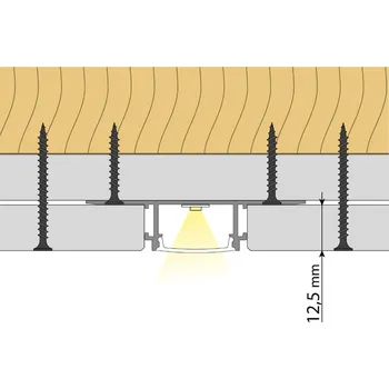 LED páska Hliníkový profil pro sádrokarton AX 62x14mm bez difuzoru 3m