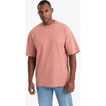 Pánské tričko Ombre Clothing Originální růžové pánské tričko V5 TSBC-0234