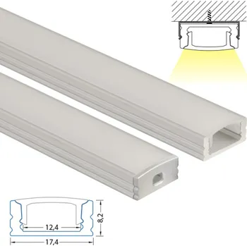 LED osvětlení Přisazený hliníkový profil PH, 17x8 mm, včetně matného difuzoru, 2 m
