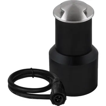 Venkovní osvětlení Zemní LED svítidlo Ground R42-S2SA, 1W, DC24, IP67, 3000K, dvoustranné vyzařování, CRI80, kabel 20cm s&nbsp;konektorem M12, 304SS/A, Ø42mm