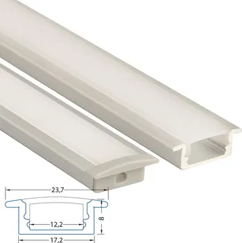 LED páska Vestavný hliníkový profil VO, 23x8 mm, včetně mléčného difuzoru, 2 m