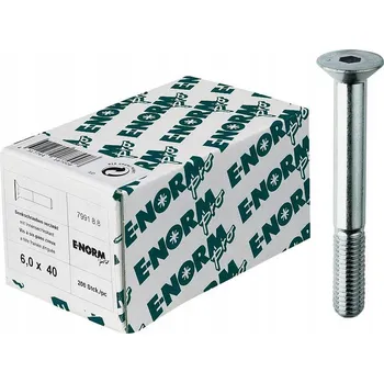 Šroub Šrouby s vnitřním šestihranem DIN 7991 8.8 M6x35mm 200ks E-NORMpro