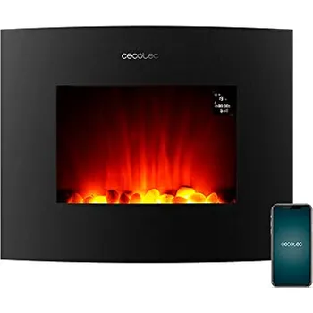 Cecotec Ready Warm 2650 Curved Flames Connected Electric Fireplace. 2000 W, velikost 26", WiFi, 2 úrovně výkonu, dálkové ovládán 8435484058148