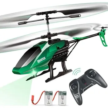 RC model letadla VATOS RC vrtulník Dálkově ovládaný vrtulník Výškové hobby letadlo s bateriemi Gyro & LED světlo 3,5 kanálů Micro Mini Military S X001OKRE9D
