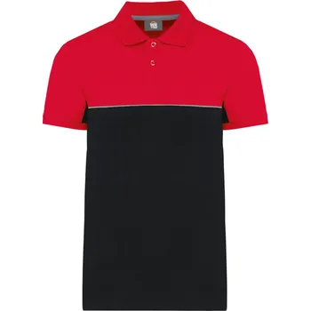 Kariban Polokošile Kariban WK210, krátký rukáv COT20W21081403-black/red L Černá/červená