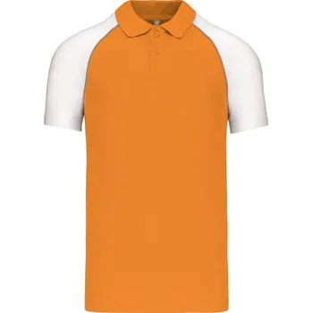 Kariban Polokošile Kariban K226, baseballová, krátký rukáv COT20K22639413-orange/ligh 3XL Oranžová/šedá světlá