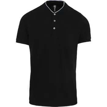 Kariban Polokošile Kariban K223, krátký rukáv, pánská COT20K223u7705-black/oxfor 2XL Černá/šedá oxford