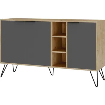 Komoda Komoda ANIMAL, dub/antracit + vyzvednutí ZDARMA