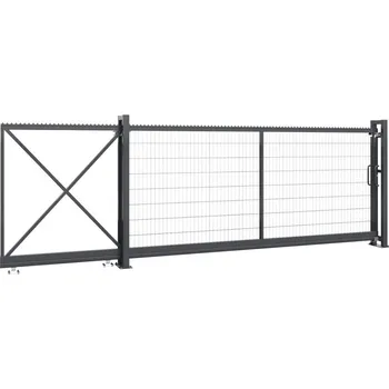 brána Brána Posuvná 2D panel ZnPVC 4000x1500mm antracit