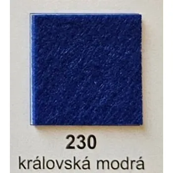 vysivaci.cz FILC pro vyšívání nášivek a aplikací, š. 112cm, tloušťka cca 1mm, barva č. 230 královská modrá velikost: 1 metr šíře 112cm