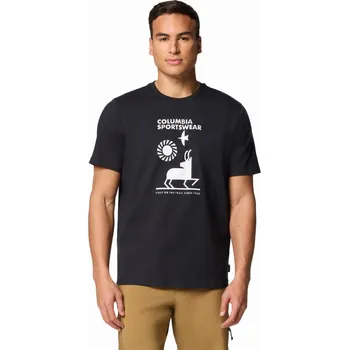 Pánské tričko Columbia Explorers Canyon SS Tee M 2036441012 - black/naturally outdoor S