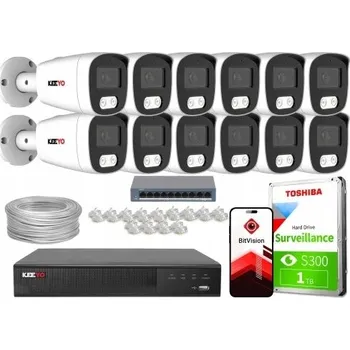 IP kamera Venkovní IP monitorovací sada KEEYO 12x LV-V-IP8M25TF-DL 8 Mpx s mikrofonem