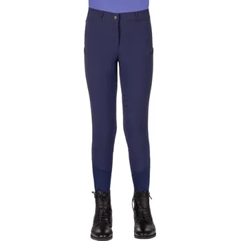 Jezdecké kalhoty QHP Rajtky Nyomi QHP, s gripem na kolenou, dětské, navy 176