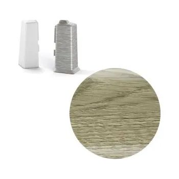 Podlahová lišta AC AP31 vnější růžek k soklové liště NG62, PVC dub pouštní, v: 62 mm, 1 ks