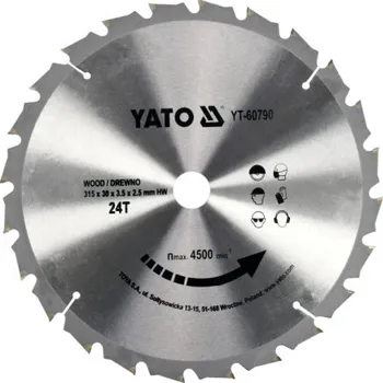 Pilový kotouč Yato Kotouč na stavební dřevo 315x30mm 24z, YT-60790