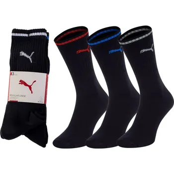 Pánské ponožky PUMA PONOŽKY 3 PÁRY ČERNÉ 907941 01 Velikost: 39-42