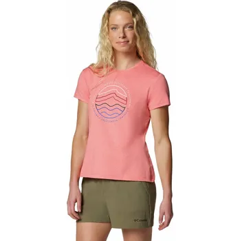 Dámské tričko Columbia Sloan Ridge™ Graphic SS Tee W 2077451685 - alpenglow/find your trail XL