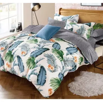 Povlečení Bavlissimo 7-dílné povlečení listy bílá