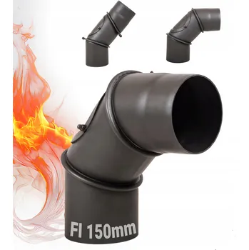 Kouřovod KOUŘOVÉ KOLENO PRO KAMNA FI 150 KAMNA REVIZE