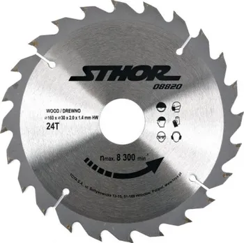 Pilový kotouč Sthor Kotouč na dřevo 160 x 30 mm 24z, TO-08820