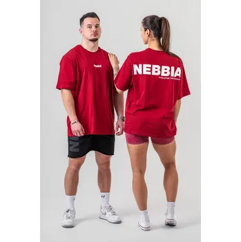 NEBBIA GYM ESSENTIALS Oversized tričko červené XXXL
