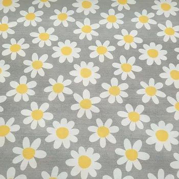 BYTEMA Dekorační látka SEDMIKRÁSKY ŠEDÉ šíře 140 cm