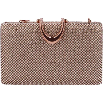 Kabelka Luxusní třpytivé dámské psaníčko Katrina, růžová