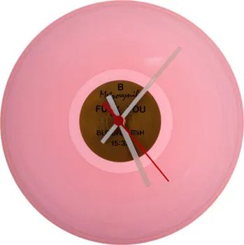 Hodiny Růžové gramofonové hodiny