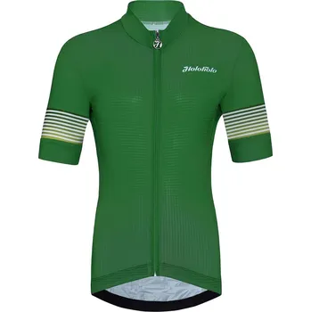 cyklistický dres HOLOKOLO Cyklistický dres s krátkým rukávem - FLOW JUNIOR - vícebarevná/zelená M-145cm