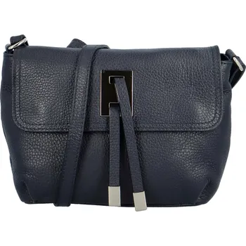 Kabelka Stylová dámská kožená crossbody kabelka Elwing, tmavě modrá