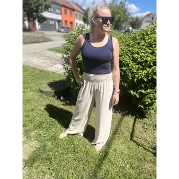 Dámské kalhoty Kalhoty Luu Béžové