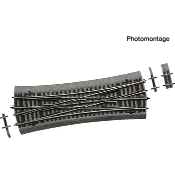 Modelová železnice H0 - Dvojitá křižovatková výhybka DKW15 Baeseler 15°, nová srdcovka / ROCO 42595