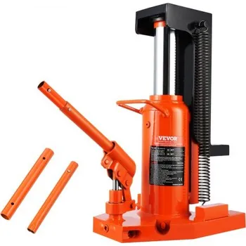zvedák Hydraulický zvedák VEVOR s čelní plochou, zdvih 10 tun na čelní ploše, nosnost 20 tun na čelní ploše, výška čelní plochy 3,2–19,4 cm, výška horní plochy 32,6–46,4 cm, pneumatický hydraulický čelistový zvedák pro stroje, průmysl