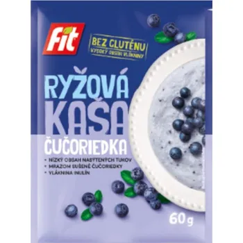 Dětská kaše ÚSOVSKO FOOD a.s. Kaše rýžová borůvka 60g Fit bez lepku 2103