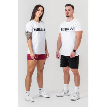 NEBBIA GYM ESSENTIALS tričko bílé XL