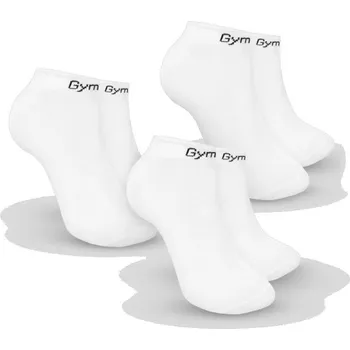 Pánské oblečení GymBeam Ponožky Ankle Socks 3Pack White M