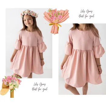 Dámské šaty Boho šaty Pudrové 128