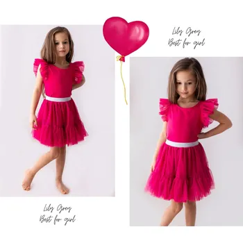 Dívčí sukně Tylová sukně fuchsiová 122