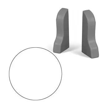 soklová lišta AC AP35 koncovka L+P k liště 08, Bílá, 1 pár