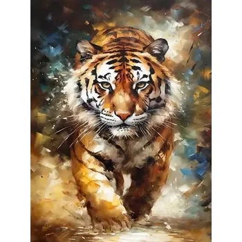 Výtvarná sada Diamantový obrázek Tygr 30x40cm