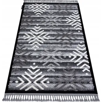 Koberec BERBERSKÝ KOBEREC 120x170 SNĚHOVÉ VLOČKY černý #GR4071