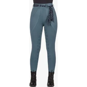 Jezdecké kalhoty QHP Legíny jezdecké Micah QHP, s gripem, dámské, ocean breeze 36