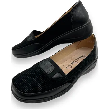 Dámské mokasíny Chunsen Dámské černé nadměrné mokasíny 04 Barva: Černá, Velikost: 41