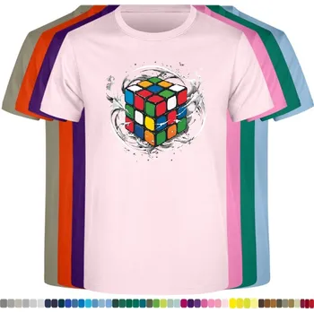 detske-levne-bavlnene-tricko-potisk-slozeni-Rubik-kostky Barva: Pink - růžová, velikost: 104