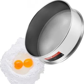 Cedník a síto Síto na mouku VEVOR s jemnými oky, síto na mouku 40 mesh, jemné síto z nerezové oceli 304, potravinářské kvality, průměr 12,6" jemná síta na pečení, 5 velikostí otvorů pro mungo fazole, rýži, mouku, perlový prášek